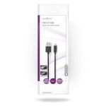 Nedis USB-kabel | USB 2.0 | USB-A Hane | USB Micro-B Hane | 9 W | 480 Mbps | Nickelplaterad | 5.00 m | Rund | PVC | Svart | Kuvert