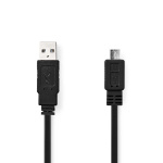 Nedis USB-kabel | USB 2.0 | USB-A Hane | USB Micro-B Hane | 480 Mbps | Nickelplaterad | 1.00 m | Platt | PVC | Svart | Kuvert Nedis USB-kabel | USB 2.0 | USB-A Hane | USB Micro-B Hane | 480 Mbps | Nickelplaterad | 1.00 m | Platt | PVC | Svart | Kuvert