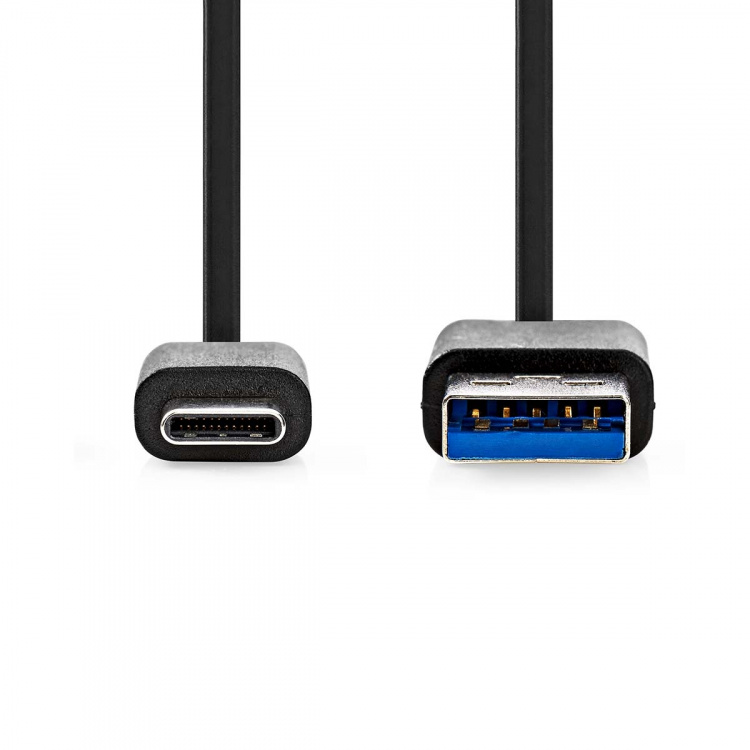 Nedis USB-kabel | USB 3.2 Gen 1 | USB-A Hane | USB-C™ Hane | 60 W | 5 Gbps | Nickelplaterad | 1.00 m | Rund | PVC | Svart | Låda Nedis USB-kabel | USB 3.2 Gen 1 | USB-A Hane | USB-C™ Hane | 60 W | 5 Gbps | Nickelplaterad | 1.00 m | Rund | PVC | Svart | Låda
