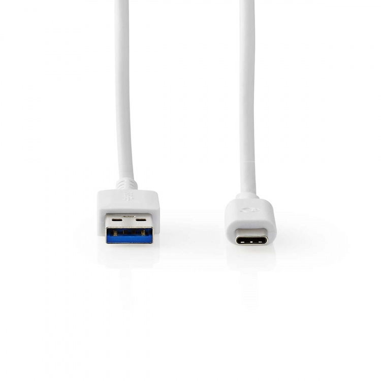 Nedis USB-kabel | USB 3.2 Gen 2 | USB-A Hane | USB-C™ Hane | 60 W | 10 Gbps | Nickelplaterad | 1.00 m | Rund | PVC | Vit | Låda Nedis USB-kabel | USB 3.2 Gen 2 | USB-A Hane | USB-C™ Hane | 60 W | 10 Gbps | Nickelplaterad | 1.00 m | Rund | PVC | Vit | Låda