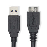 Nedis USB-kabel | USB 3.2 Gen 1 | USB-A Hane | USB Micro-B Hane | 5 Gbps | Nickelplaterad | 2.00 m | Rund | PVC | Svart | Label Nedis USB-kabel | USB 3.2 Gen 1 | USB-A Hane | USB Micro-B Hane | 5 Gbps | Nickelplaterad | 2.00 m | Rund | PVC | Svart | Label