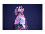 Razer Kraken Kitty Kabling Hörlurar Rosa