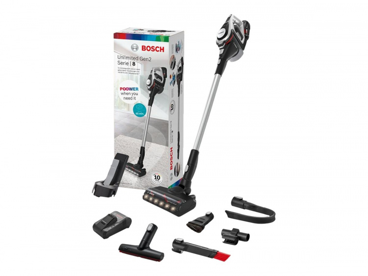 Bosch Unlimited Gen2 Series | 8 BSS82SIL1 Stick/handhållen dammsugare Silver