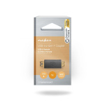 Nedis USB-A Adapter | USB 3.2 Gen 1 | USB-A Hona | USB-A Hona | 5 Gbps | Rund | Guldplaterad | Antracit | Låda