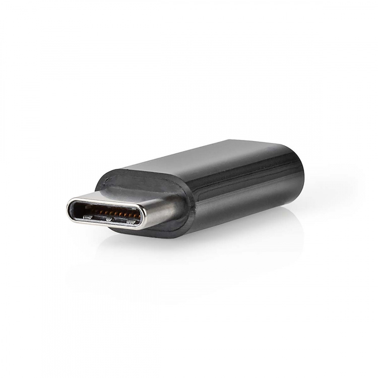 Nedis USB-C™ Adapter | USB 2.0 | USB-C™ Hane | USB Micro-B Hona | 480 Mbps | Rund | Guldplaterad | Antracit | Låda Nedis USB-C™ Adapter | USB 2.0 | USB-C™ Hane | USB Micro-B Hona | 480 Mbps | Rund | Guldplaterad | Antracit | Låda