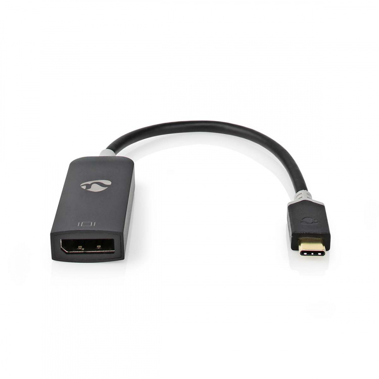 Nedis USB-C™ Adapter | USB 3.2 Gen 1 | USB-C™ Hane | DisplayPort Hona | 8K@30Hz | 0.20 m | Rund | Guldplaterad | PVC | Antracit | Kartong med fönster