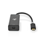 Nedis USB-C™ Adapter | USB 3.2 Gen 1 | USB-C™ Hane | Mini DisplayPort Hona | 0.20 m | Rund | Guldplaterad | PVC | Antracit | Kartong med fönster