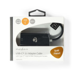 Nedis USB-C™ Adapter | USB 3.2 Gen 1 | USB-C™ Hane | Mini DisplayPort Hona | 0.20 m | Rund | Guldplaterad | PVC | Antracit | Kartong med fönster