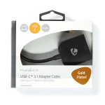 Nedis USB-C™ Adapter | USB 3.2 Gen 1 | USB-C™ Hane | VGA hona 15p | 1920x1200 | 0.20 m | Rund | Guldplaterad | PVC | Antracit | Window Box med Euro Lock