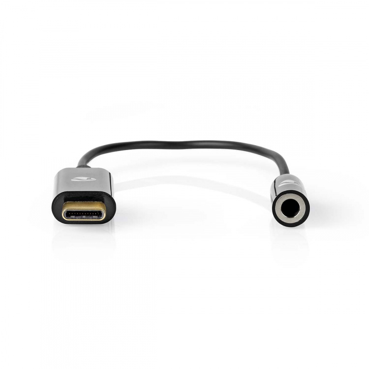 Nedis USB-C™ Adapter | USB 3.2 Gen 1 | USB-C™ Hane | 3.5 mm Hona | 0.15 m | Rund | Nickelplaterad | PVC | Svart | Låda