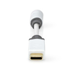 Nedis USB-C™ Adapter | USB 2.0 | USB-C™ Hane | 3.5 mm Hona | 0.10 m | Rund | Guldplaterad | PVC | Vit | Låda Nedis USB-C™ Adapter | USB 2.0 | USB-C™ Hane | 3.5 mm Hona | 0.10 m | Rund | Guldplaterad | PVC | Vit | Låda