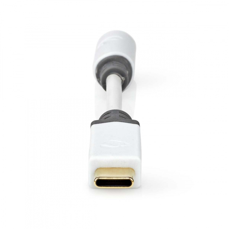 Nedis USB-C™ Adapter | USB 2.0 | USB-C™ Hane | 3.5 mm Hona | 0.10 m | Rund | Guldplaterad | PVC | Vit | Låda Nedis USB-C™ Adapter | USB 2.0 | USB-C™ Hane | 3.5 mm Hona | 0.10 m | Rund | Guldplaterad | PVC | Vit | Låda