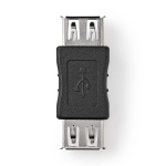 Nedis USB-A Adapter | USB 2.0 | USB-A Hona | USB-A Hona | 480 Mbps | Rund | Nickelplaterad | PVC | Svart | Låda Nedis USB-A Adapter | USB 2.0 | USB-A Hona | USB-A Hona | 480 Mbps | Rund | Nickelplaterad | PVC | Svart | Låda