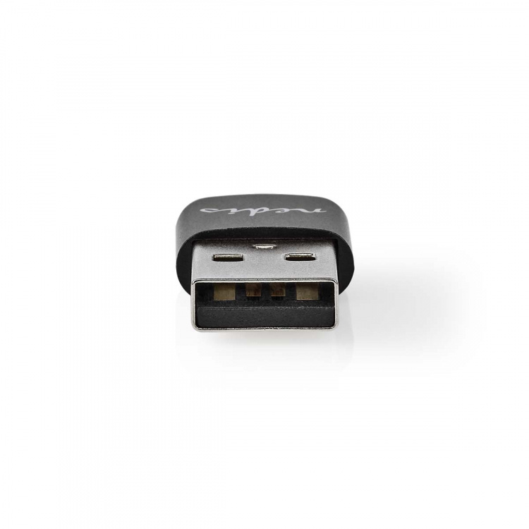Nedis USB-A Adapter | USB 2.0 | USB-A Hane | USB-C™ Hona | 480 Mbps | Rund | Nickelplaterad | Svart | Låda Nedis USB-A Adapter | USB 2.0 | USB-A Hane | USB-C™ Hona | 480 Mbps | Rund | Nickelplaterad | Svart | Låda