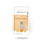 Nedis USB-A Adapter | USB 3.2 Gen 1 | USB-A Hane | USB-C™ Hona | 5 Gbps | Rund | Nickelplaterad | Svart | Låda