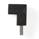 Nedis USB-A Adapter | USB 2.0 | USB-A Hane | USB-A Hona | 480 Mbps | Rund | Nickelplaterad | PVC | Svart | Låda