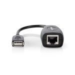 Nedis Aktiv USB-kabel | USB 1.1 | USB-A Hane | RJ45 Hona | 12 Mbps | 0.20 m | Rund | Nickelplaterad | PVC | Koppar | Låda