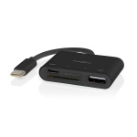 Nedis USB-hubb | 1x USB-C™ | 1x USB A / 1x USB-C™ | 4-Port port(s) | USB 2.0 | USB ström | SD & MicroSD