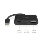 Nedis USB-hubb | 1x USB-C™ | 1x USB A / 1x USB-C™ | 4-Port port(s) | USB 2.0 | USB ström | SD & MicroSD