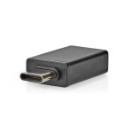 Nedis USB-C™ Adapter | USB 3.2 Gen 1 | USB-C™ Hane | USB-A Hona | 5 Gbps | OTG | Rund | Nickelplaterad | Svart | Låda Nedis USB-C™ Adapter | USB 3.2 Gen 1 | USB-C™ Hane | USB-A Hona | 5 Gbps | OTG | Rund | Nickelplaterad | Svart | Låda
