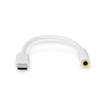 Nedis USB-C™ Adapter | USB 2.0 | USB-C™ Hane | 3.5 mm Hona | 0.10 m | Rund | Nickelplaterad | PVC | Vit | Låda