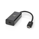 Nedis USB-C™ Adapter | USB 3.2 Gen 1 | USB-C™ Hane | Mini DisplayPort Hona | 8K@60Hz | 0.20 m | Rund | Nickelplaterad | PVC | Svart | Plastpåse Nedis USB-C™ Adapter | USB 3.2 Gen 1 | USB-C™ Hane | Mini DisplayPort Hona | 8K@60Hz | 0.20 m | Rund | Nickelplaterad | PVC | Svart | Plastpåse