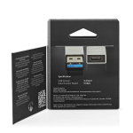 Nedis USB-A Adapter | USB 3.2 Gen 1 | USB-A Hane | USB-C™ Hona | 5 Gbps | Rund | Nickelplaterad | Silver | Kartong med täckt fönster