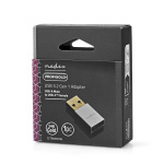 Nedis USB-A Adapter | USB 3.2 Gen 1 | USB-A Hane | USB-C™ Hona | 5 Gbps | Rund | Nickelplaterad | Silver | Kartong med täckt fönster