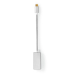 Nedis USB-C™ Adapter | USB 3.2 Gen 1 | USB-C™ Hane | DisplayPort Hona | 0.20 m | Rund | Guldplaterad | Flätad / Nylon | Silver | Kartong med täckt fönster Nedis USB-C™ Adapter | USB 3.2 Gen 1 | USB-C™ Hane | DisplayPort Hona | 0.20 m | Rund | Guldplaterad | Flätad / Nylon | Silver | Kartong med täckt fönster