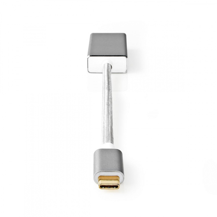 Nedis USB-C™ Adapter | USB 3.2 Gen 1 | USB-C™ Hane | DisplayPort Hona | 0.20 m | Rund | Guldplaterad | Flätad / Nylon | Silver | Kartong med täckt fönster Nedis USB-C™ Adapter | USB 3.2 Gen 1 | USB-C™ Hane | DisplayPort Hona | 0.20 m | Rund | Guldplaterad | Flätad / Nylon | Silver | Kartong med täckt fönster