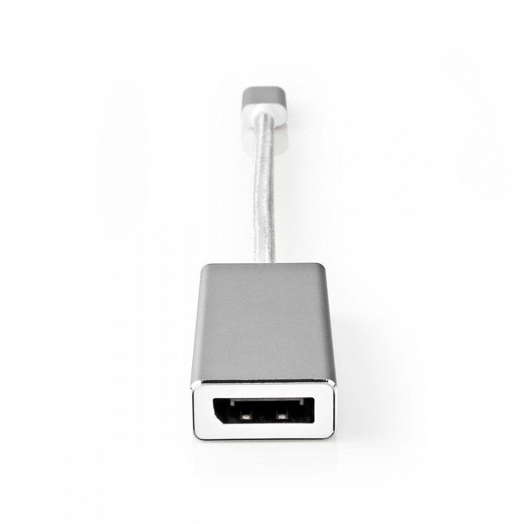 Nedis USB-C™ Adapter | USB 3.2 Gen 1 | USB-C™ Hane | DisplayPort Hona | 0.20 m | Rund | Guldplaterad | Flätad / Nylon | Silver | Kartong med täckt fönster Nedis USB-C™ Adapter | USB 3.2 Gen 1 | USB-C™ Hane | DisplayPort Hona | 0.20 m | Rund | Guldplaterad | Flätad / Nylon | Silver | Kartong med täckt fönster