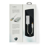 Nedis USB-C™ Adapter | USB 3.2 Gen 1 | USB-C™ Hane | DisplayPort Hona | 0.20 m | Rund | Guldplaterad | Flätad / Nylon | Silver | Kartong med täckt fönster Nedis USB-C™ Adapter | USB 3.2 Gen 1 | USB-C™ Hane | DisplayPort Hona | 0.20 m | Rund | Guldplaterad | Flätad / Nylon | Silver | Kartong med täckt fönster