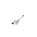 Nedis USB-C™ Adapter | USB 3.2 Gen 1 | USB-C™ Hane | DisplayPort Hona / USB-C™ Hona | 4K@60Hz | Power delivery | 0.20 m | Rund | Guldplaterad | Flätad / Nylon | Silver | Kartong med täckt fönster