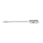 Nedis USB-C™ Adapter | USB 3.2 Gen 1 | USB-C™ Hane | Mini DisplayPort Hona | Power delivery | 0.20 m | Rund | Guldplaterad | Flätad / Nylon | Silver | Kartong med täckt fönster