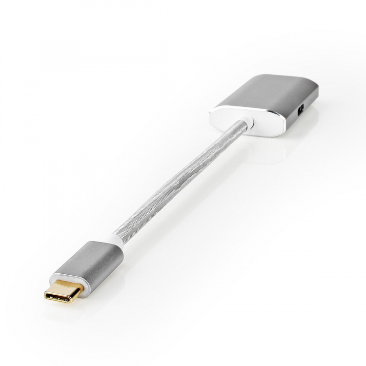 Nedis USB-C™ Adapter | USB 3.2 Gen 1 | USB-C™ Hane | Mini DisplayPort Hona | Power delivery | 0.20 m | Rund | Guldplaterad | Flätad / Nylon | Silver | Kartong med täckt fönster Nedis USB-C™ Adapter | USB 3.2 Gen 1 | USB-C™ Hane | Mini DisplayPort Hona | Power delivery | 0.20 m | Rund | Guldplaterad | Flätad / Nylon | Silver | Kartong med täckt fönster