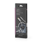 Nedis USB-C™ Adapter | USB 2.0 | USB-C™ Hane | 3.5 mm Hane | 1.00 m | Rund | Guldplaterad | Flätad / Nylon | Aluminium | Kartong med täckt fönster