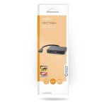 Nedis USB-C™ Adapter | USB 3.2 Gen 1 | USB-C™ Hane | 2x Displayport Female | 4K@60Hz | 0.20 m | Rund | Nickelplaterad | PVC | Svart | Låda