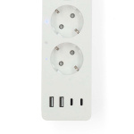 Nedis SmartLife Grenkontakt | 2x USB-A / 2x USB-C™ / 4x plug with earth contact (CEE 7/3) | 16 A | 3680 W | 2.00 m | 0 - 55 °C | Android™ / IOS | Vit Nedis SmartLife Grenkontakt | 2x USB-A / 2x USB-C™ / 4x plug with earth contact (CEE 7/3) | 16 A | 3680 W | 2.00 m | 0 - 55 °C | Android™ / IOS | Vit