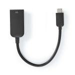 Nedis USB-C™ Adapter | USB 3.2 Gen 1 | USB-C™ Hane | HDMI™ Utgång | 4K@60Hz | 0.20 m | Rund | Nickelplaterad | PVC | Svart | Låda