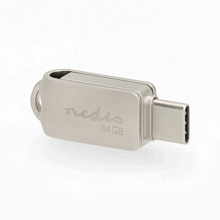 Nedis Flash Drive | 64 GB | USB-A / USB-C™ | Läshastighet: 90 MB/s | Skrivhastighet: 20 MB/s Nedis Flash Drive | 64 GB | USB-A / USB-C™ | Läshastighet: 90 MB/s | Skrivhastighet: 20 MB/s