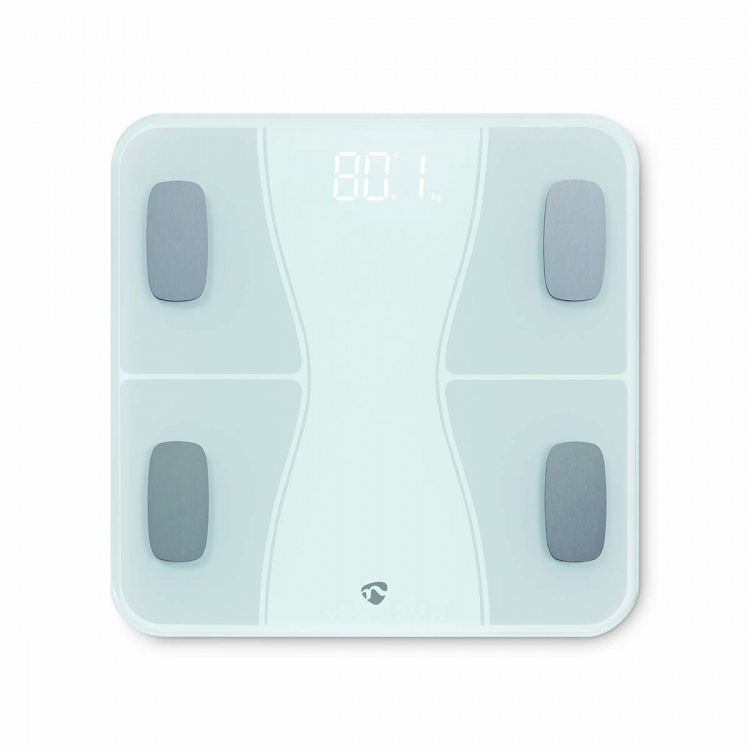 Nedis SmartLife Hälso Vågar | Ben / BMI / BMR / Fett / Muskler / Vatten / Vikt | 12 | Max last: 180 kg | Android™ / IOS | ABS / Glas | Vit Nedis SmartLife Hälso Vågar | Ben / BMI / BMR / Fett / Muskler / Vatten / Vikt | 12 | Max last: 180 kg | Android™ / IOS | ABS / Glas | Vit