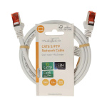 Nedis CAT6 Nätverkskabel | RJ45 hane | RJ45 hane | S/FTP | 1.50 m | Rund | LSZH | Vit | Label