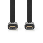Nedis High Speed HDMI ™ kabel med Ethernet | HDMI™ Kontakt | HDMI™ Kontakt | 4K@30Hz | 10.2 Gbps | 2.00 m | Platt | PVC | Svart | Label Nedis High Speed HDMI ™ kabel med Ethernet | HDMI™ Kontakt | HDMI™ Kontakt | 4K@30Hz | 10.2 Gbps | 2.00 m | Platt | PVC | Svart | Label