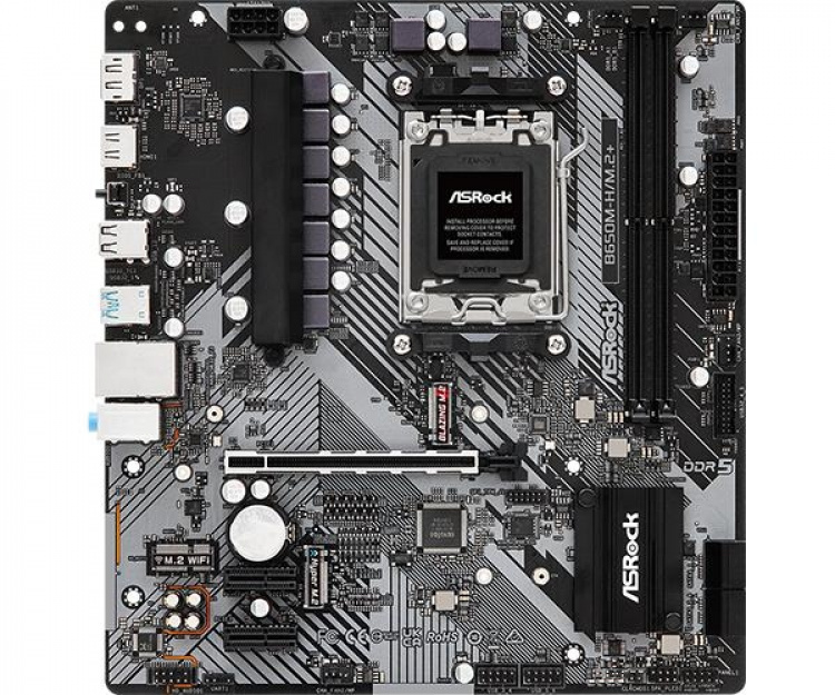 ASRock B650M-H/M.2+ Motherboard Micro ATX AM5 Socket DDR5 ASRock B650M-H/M.2+ Motherboard Micro ATX AM5 Socket DDR5