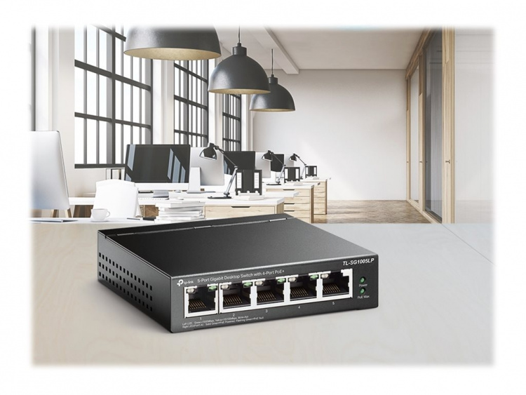TP-Link TL-SG1005LP Switch 5-port Gigabit PoE+ TP-Link TL-SG1005LP Switch 5-port Gigabit PoE+