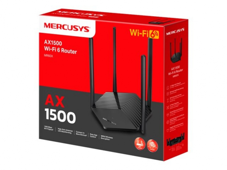 TP-Link Mercusys MR60X V2 trådlös router Desktop