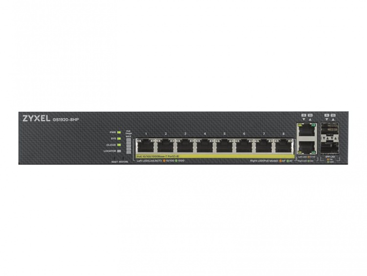 ZyXEL GS1920-8HPv2 Switch 8-port Gigabit PoE+