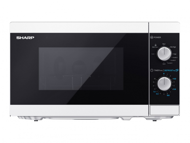 Sharp Mikrobølgeovn med grill Fritstående 800W 20liter Hvid/sort