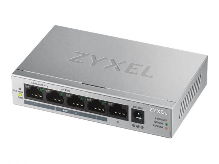ZyXEL GS1005HP Switch 5-port Gigabit PoE ZyXEL GS1005HP Switch 5-port Gigabit PoE