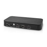 Nedis Digital Audio Omvandlare | Tvåvägs | Ingång för audio/video/dataanslutningar: DC Power / 1x HDMI™ Input | Audio / video / dataanslutningar utgång: 1x 3.5 mm / 1x TosLink / 3x HDMI™ Output | Automatisk / Knapp | Antracit